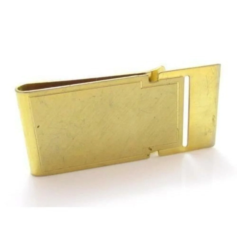 Vintage Classic Gold Plated Money‎ Clip*Men's Jewelry Accoutrement